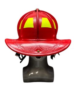 Leather fire helmet